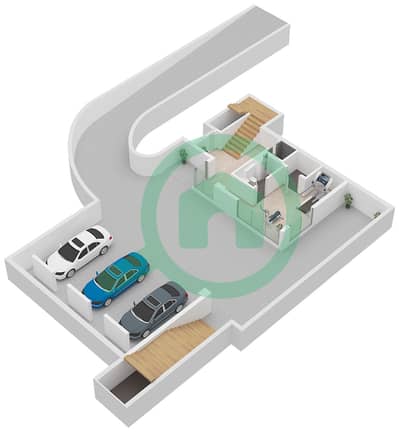 Maha Villas - Plano de planta de 5 habitaciones Villa Tipo 3A