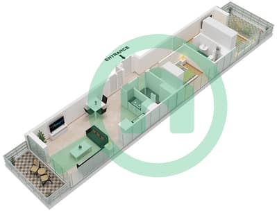 المخططات الطابقية لتصميم النموذج B FLOOR 1-12 شقة 2 غرفة نوم - ديفا المخططات الطابقية لتصميم النموذج B FLOOR 1-12 شقة 2 غرفة نوم - ديفا