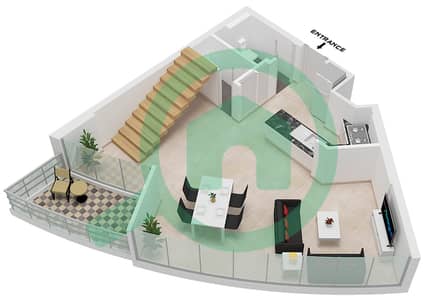 المخططات الطابقية لتصميم النموذج A FLOOR 3,5,7,9,11 شقة 2 غرفة نوم - ديفا المخططات الطابقية لتصميم النموذج A FLOOR 3,5,7,9,11 شقة 2 غرفة نوم - ديفا