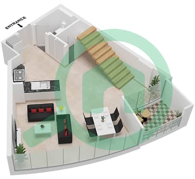 المخططات الطابقية لتصميم النموذج B FLOOR 3,5,7,9,11 شقة 2 غرفة نوم - ديفا المخططات الطابقية لتصميم النموذج B FLOOR 3,5,7,9,11 شقة 2 غرفة نوم - ديفا