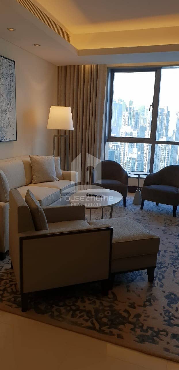 FOUNTAIN AND BURJ KHALIFA VIEW FROM LUXURIOUS SERVICE 1 BEDROOM IN ADDRESS DOWNTOWN