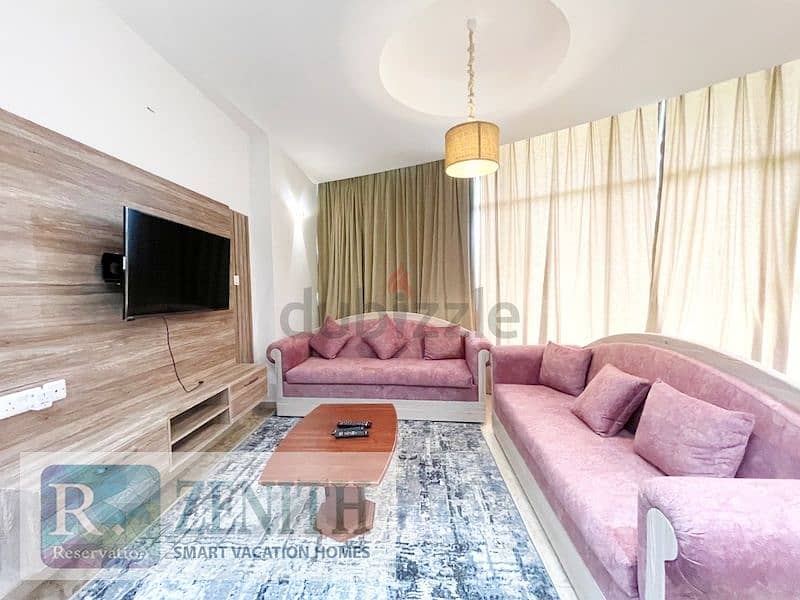 NO COMMISSION | ALL INCLUSIVE | FURNISHED 2BR APARTMENT WITH 3 BEDS | GOLF VIEW