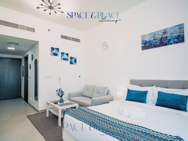 High Floor | Newly Furnished Studio | Near Miracle Garden & City Center Barsha