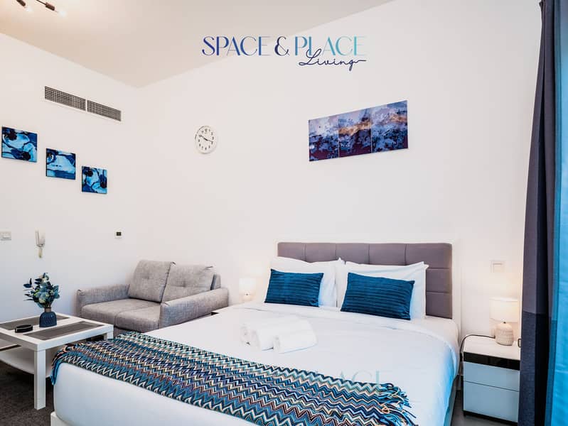 High Floor | Newly Furnished Studio | Near Miracle Garden & City Center Barsha