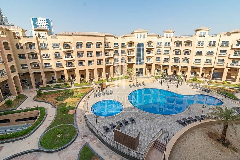 Stylish and Furnished 1 Bed | Pool Views