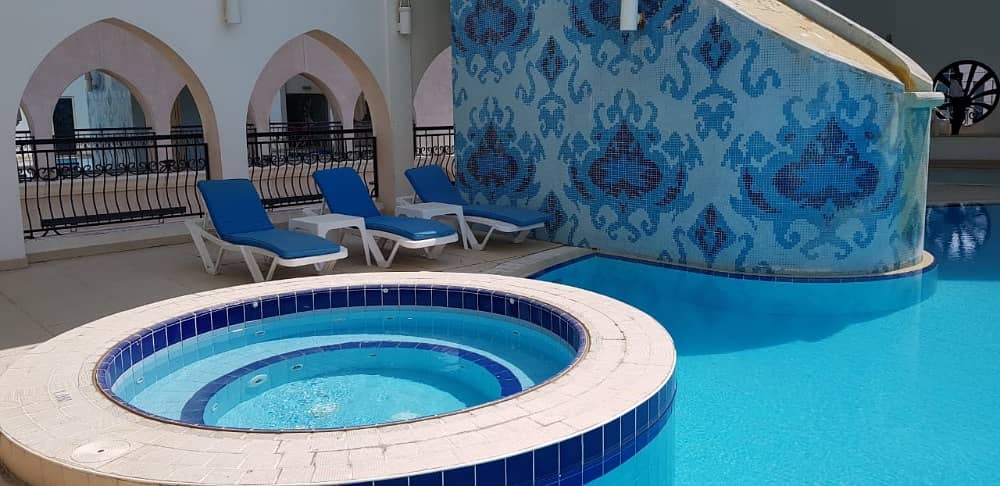 3BHK WITH MAIDS ROOM, SHARED SWIMMING POOL and GYM With Basement PARKING AED 95k
