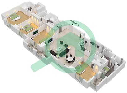 Executive Tower H - 4 Bedroom Apartment Type/unit H40 / UNIT 3-4 FLOOR 3-13 Floor plan