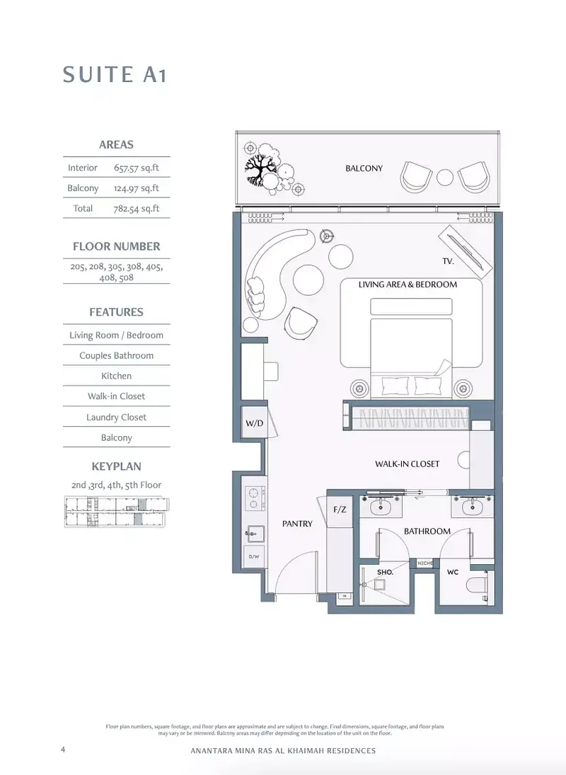 0 BR floor plan
