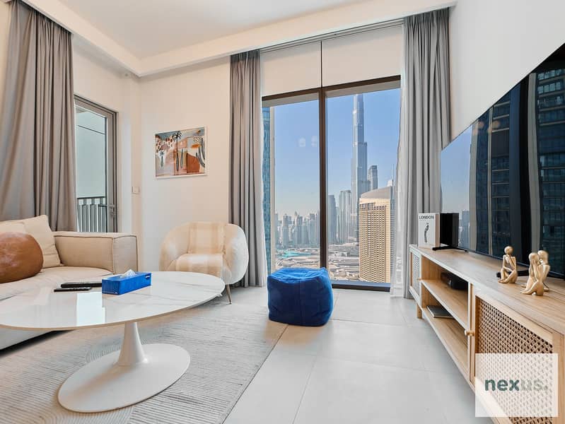 Spacious 2 BR Downtown Views | Full Burj Khalifa View