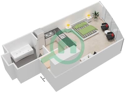 المخططات الطابقية لتصميم النموذج / الوحدة 2 UNIT 3,13 BLOCK C8 شقة استوديو - أبراج هيدرا أفينيو