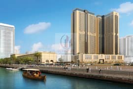 شقة غرفة وصالة بإطلالة مائية مباشرة على قناة القصباء – Terhab Residence، التعاون – الشارقة