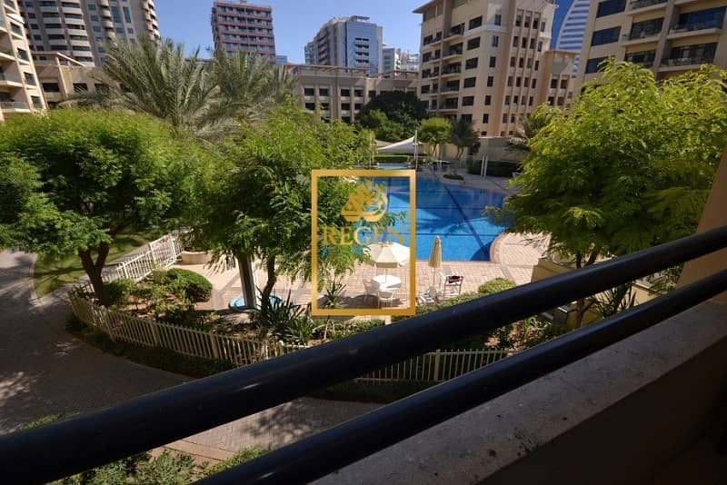 Pool View I Vacant I Larger Three Bedroom + Study at Al Ghaf 3 for Rent
