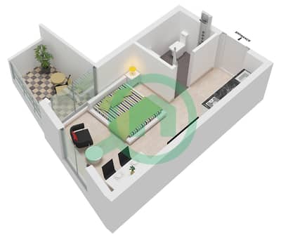 Terra Tower - Studio Apartment Type 02 Floor plan