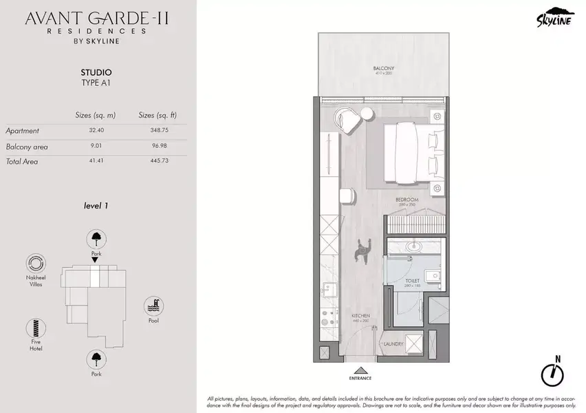 0 BR floor plan