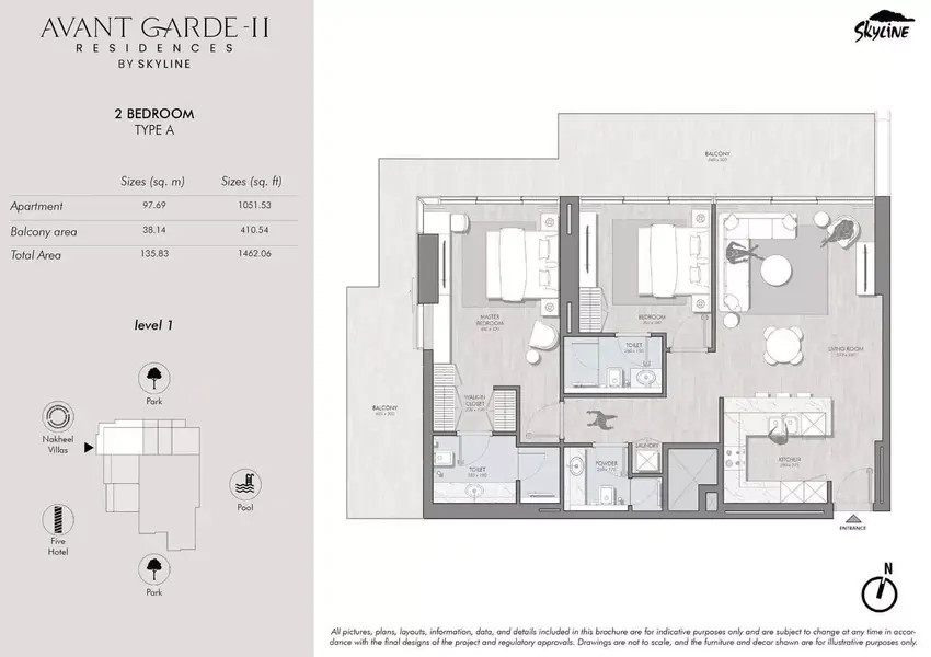 2 BR floor plan