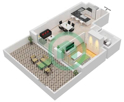 Bay Residences - 1 Bedroom Apartment Type/unit 1 / UNIT 3-5 FLOOR 1 Floor plan Bay Residences - 1 Bedroom Apartment Type/unit 1 / UNIT 3-5 FLOOR 1 Floor plan