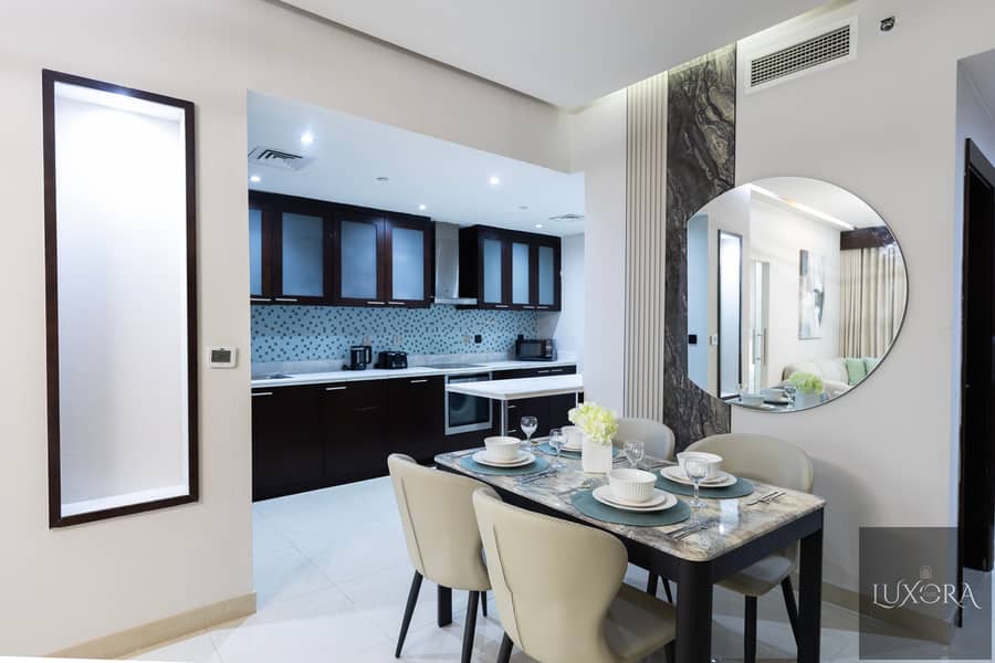 Stylish 2BR in Ubora Tower, Business Bay | Wide Balcony | Pool & Gym