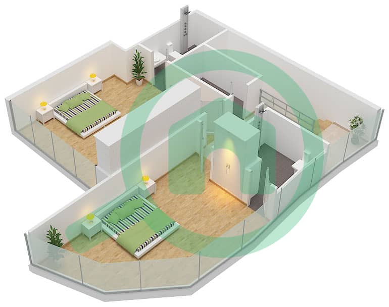 The Beach House - 3 Bedroom Apartment Unit 9 FLOOR 9 Floor plan Unit 9 Floor 9 Upper interactive3D