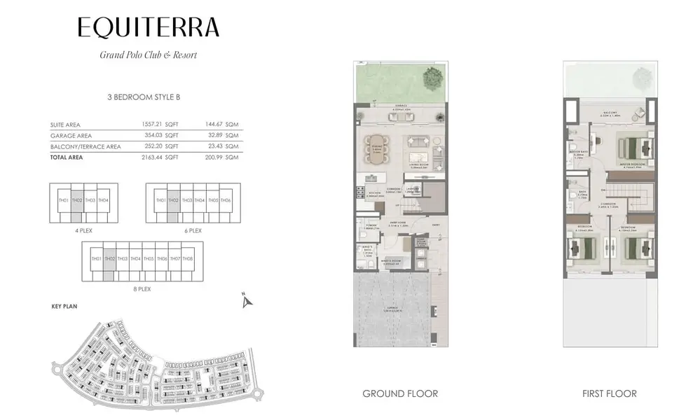 3 BR floor plan