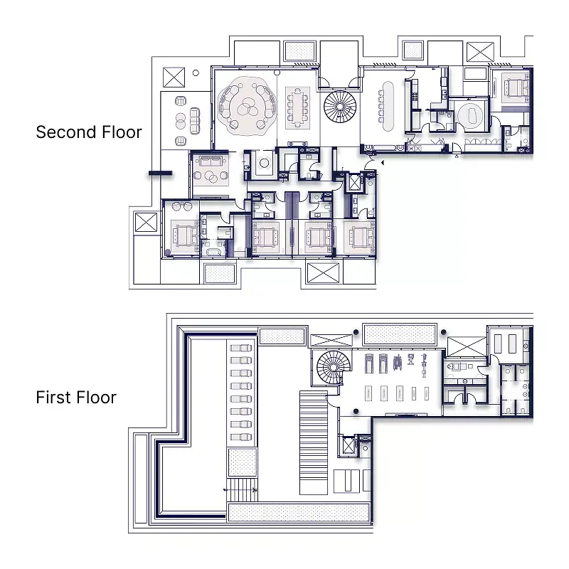 5 BR floor plan