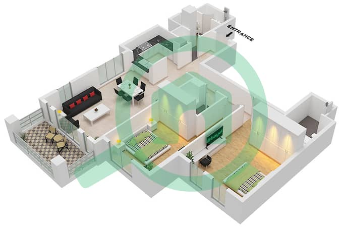 Type C Unit 3 Floor 1-8 Type C Unit 3 Floor 1-8