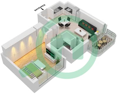 Marina Views Tower 2 - 1 Bedroom Apartment Type/unit A-M / UNIT 9 FLOOR 02-19 Floor plan