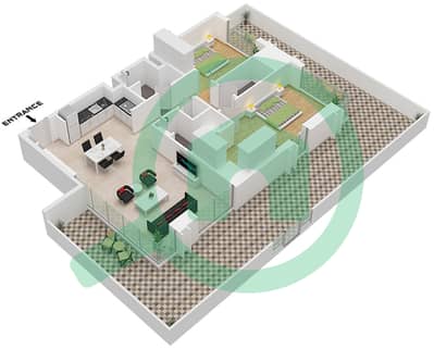 Marina Views Tower 2 - 2 Bedroom Apartment Type/unit A / UNIT 1 FLOOR 01 Floor plan