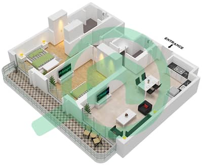 Marina Views Tower 2 - 2 Bedroom Apartment Type/unit B / UNIT 2 FLOOR PODIUM Floor plan