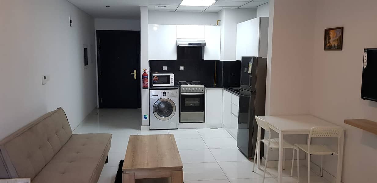 Pool View Studio || Elegant and Compact Furnishing || Near To JVC Entry and Exit Point || Pay Monthly