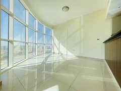 Panoramic Layout Full Glass Window 1BHK with Balcony Higher Floor