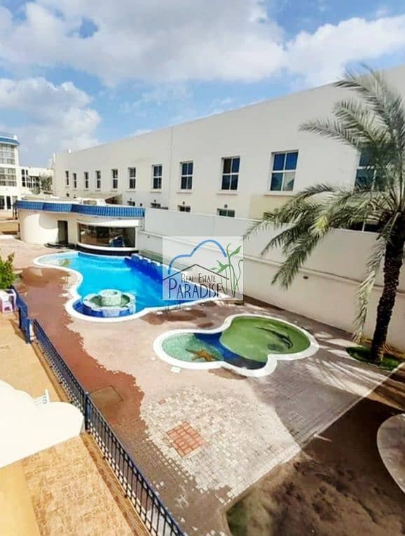 Available Away From Flyzone/Private Entrance /3 Bedroom/TV lounge/Maid Room/ shared swimming pool and gym , sauna/ 3 Parking space/For Rent in Mirdif/