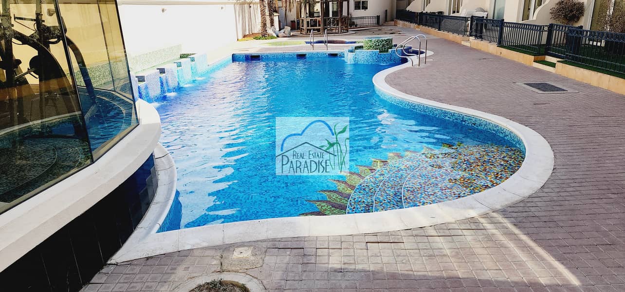 Available Away From Flyzone/Private Entrance /3 Bedroom/TV lounge/Maid Room/ shared swimming pool and gym , sauna/ 3 Parking space/For Rent in Mirdif/