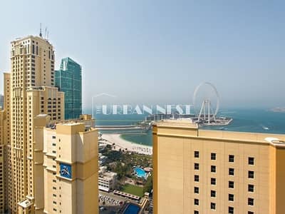 2 Bedroom Apartment for Rent in Jumeirah Beach Residence (JBR), Dubai - Full Sea View High Floor Unit Amwaj 4 2 Bedroom Apartment for Rent in Jumeirah Beach Residence (JBR), Dubai - Full Sea View High Floor Unit Amwaj 4