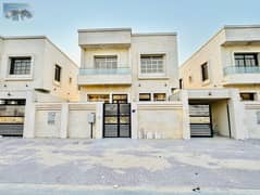 Spacious second-tenant villa for rent in Al Yasmeen with parking setback, large yard, 5 master rooms, two halls, two kitchens, full split AC, offered