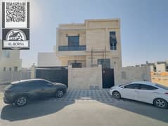 Villa for rent in Al Yasmin, Ajman - 5 master bedrooms, majlis, living room, maid's room and roof terrace