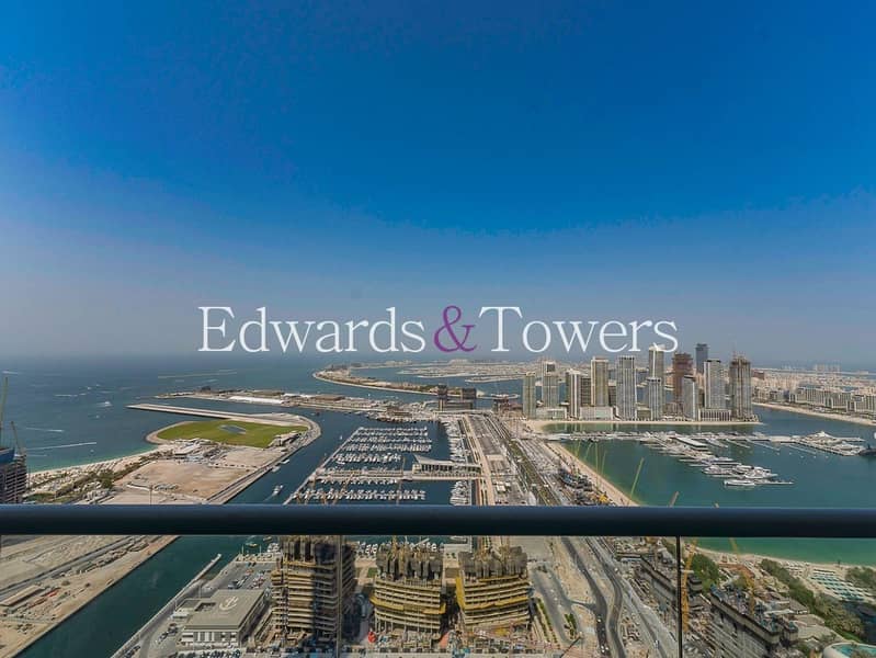 High Floor | Amazing Full Sea/Palm View | Vacant