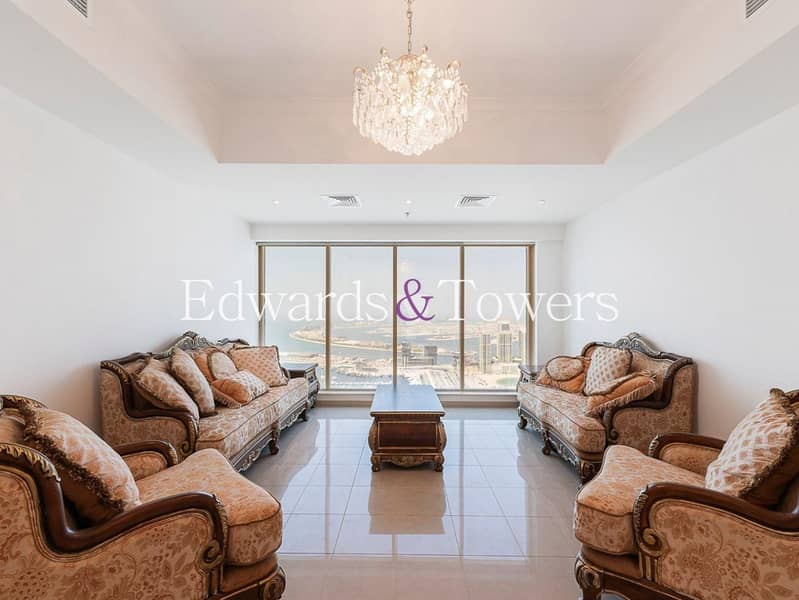 High Floor | Amazing Full Sea/Palm View | Vacant