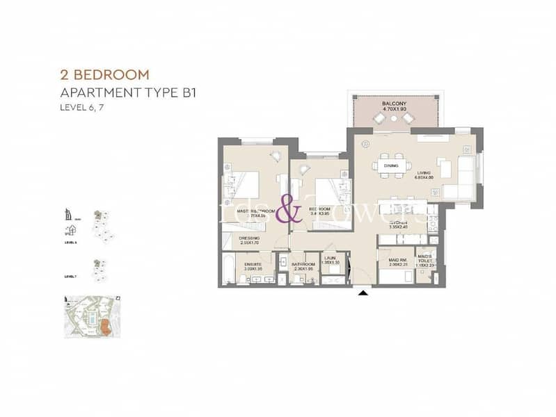 Exclusive | 2BR+M | Corner | Burj Al Arab View - Image 11