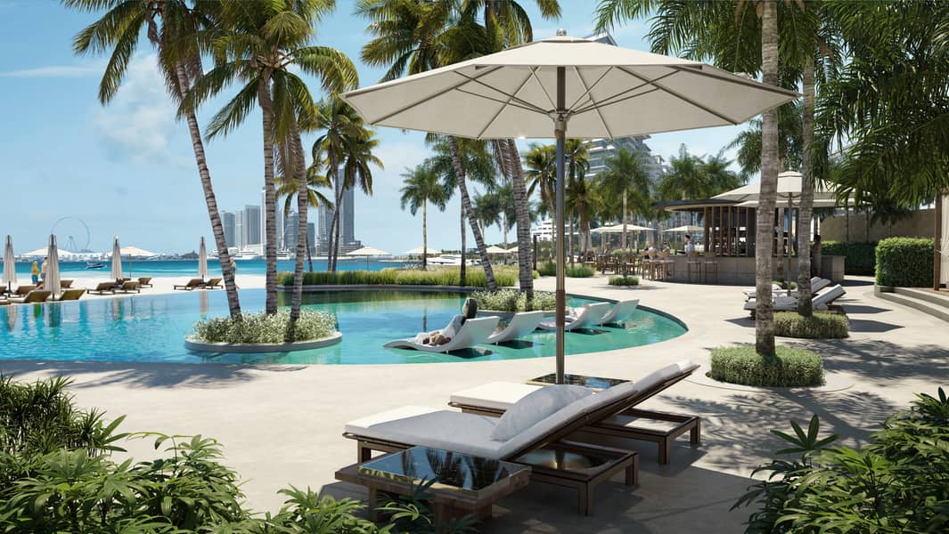 Furnished 2 BR | Mid Floor | Private Beach Access