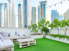 Large 2BR |Terrace and Balcony | Burj Khalifa View