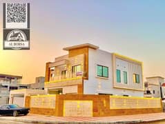 Corner villa for rent in Al Yasmin, Ajman - first occupancy - 5 master bedrooms, 2 living rooms, majlis, and maid's room