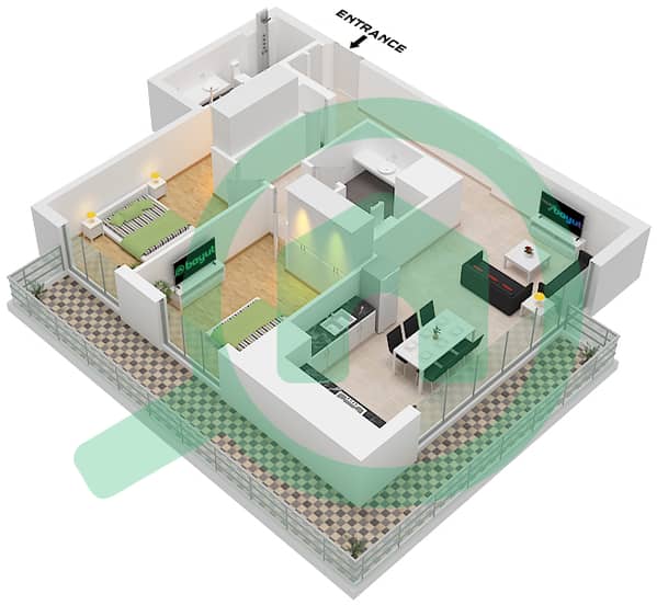 Type B.2 Unit 4 Floor 1
Unit 5 Floor 2-22 Type B.2 Unit 4 Floor 1
Unit 5 Floor 2-22