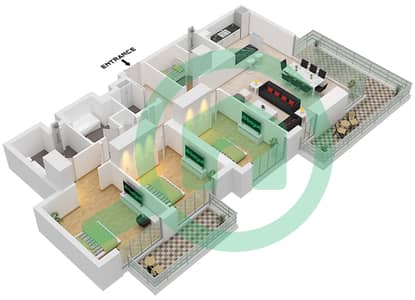 Marina Cove - Planimetria del piano di 3 Camere Appartamento Tipo/unità A.1 / UNIT 1 FLOOR 2-23 Marina Cove - Planimetria del piano di 3 Camere Appartamento Tipo/unità A.1 / UNIT 1 FLOOR 2-23