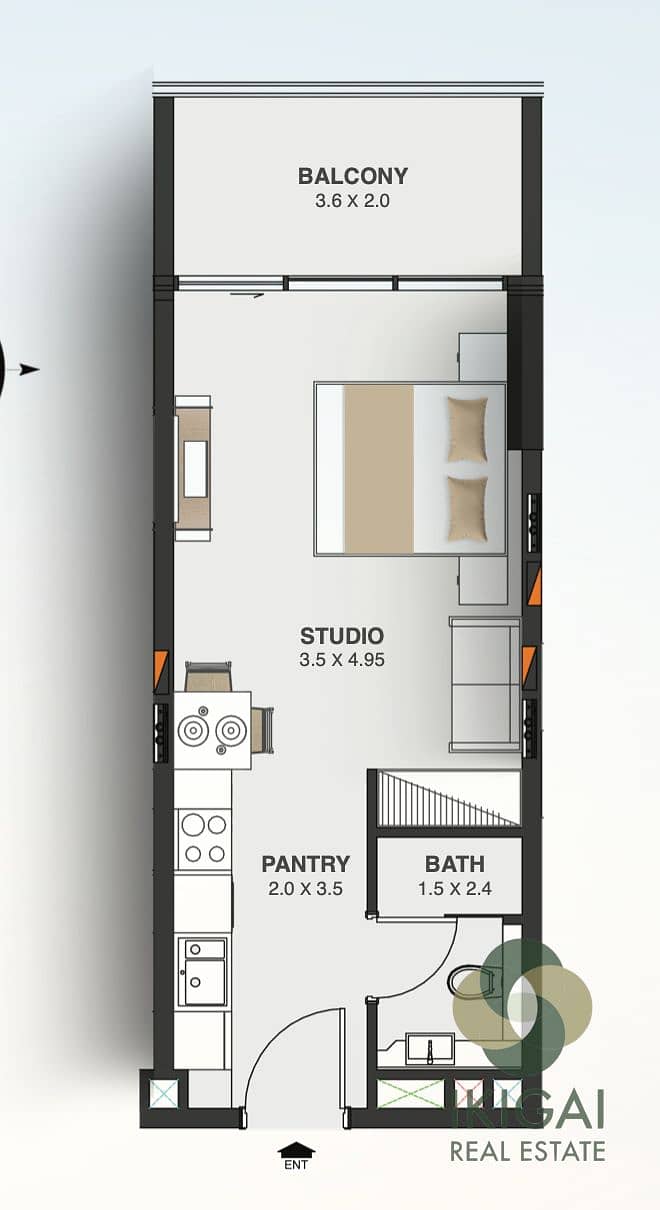 Spacious Studio with Balcony | 1% Monthly | Family Community - DLRC - Image 7