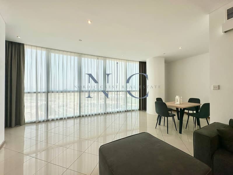 Furnished 2BR|Creek-Airport Views|Multiple Cheques