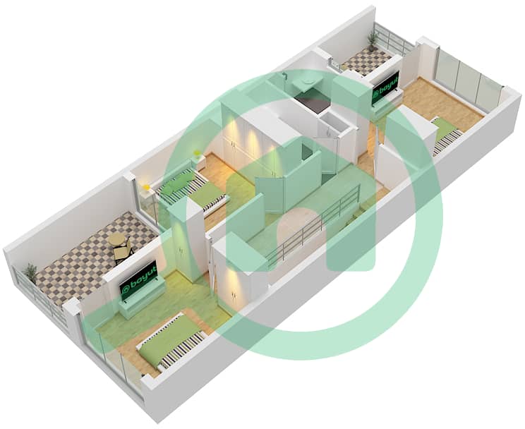 Type TH14B-M Floor First Park Residences 1 - 3 Bedroom Villa Type TH14B-M Floor plan Type TH14B-M Floor First interactive3D