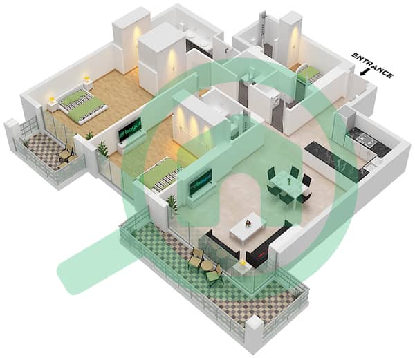 Type 1 Unit 3 Floor 2-23,26-39 Type 1 Unit 3 Floor 2-23,26-39