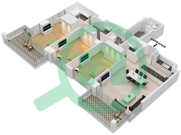 Type 1 Unit 6 Floor 3-23,26-39 Type 1 Unit 6 Floor 3-23,26-39