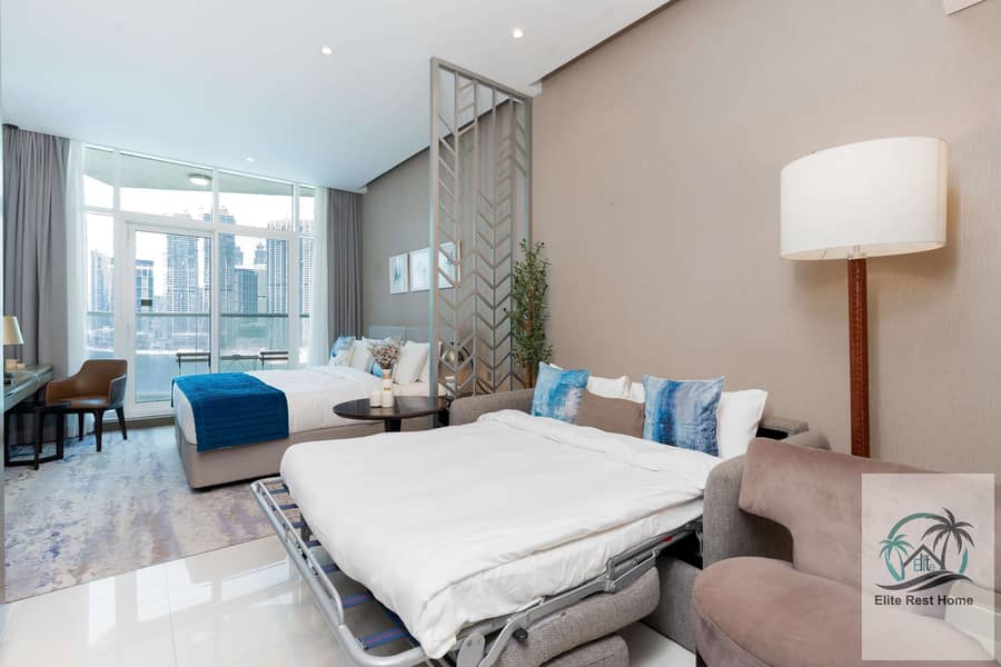 Modern Amenities, 24/7 Security, Swimming Pool, Gym, Spa, Prime Location Near Downtown Dubai, Dubai Mall, Burj Khalifa | Ideal for Business Travelers, - Image 6