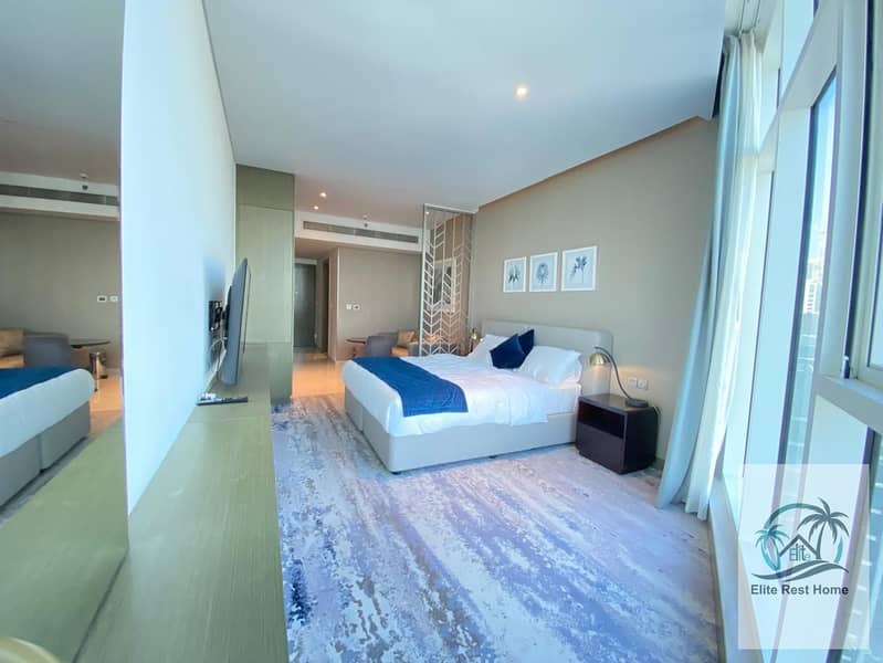 Modern Furnished Studio for Short-Term Stay at DAMAC Maison Prive | Prime Location, Stunning Views, Fitness & Leisure Facilities - Image 12